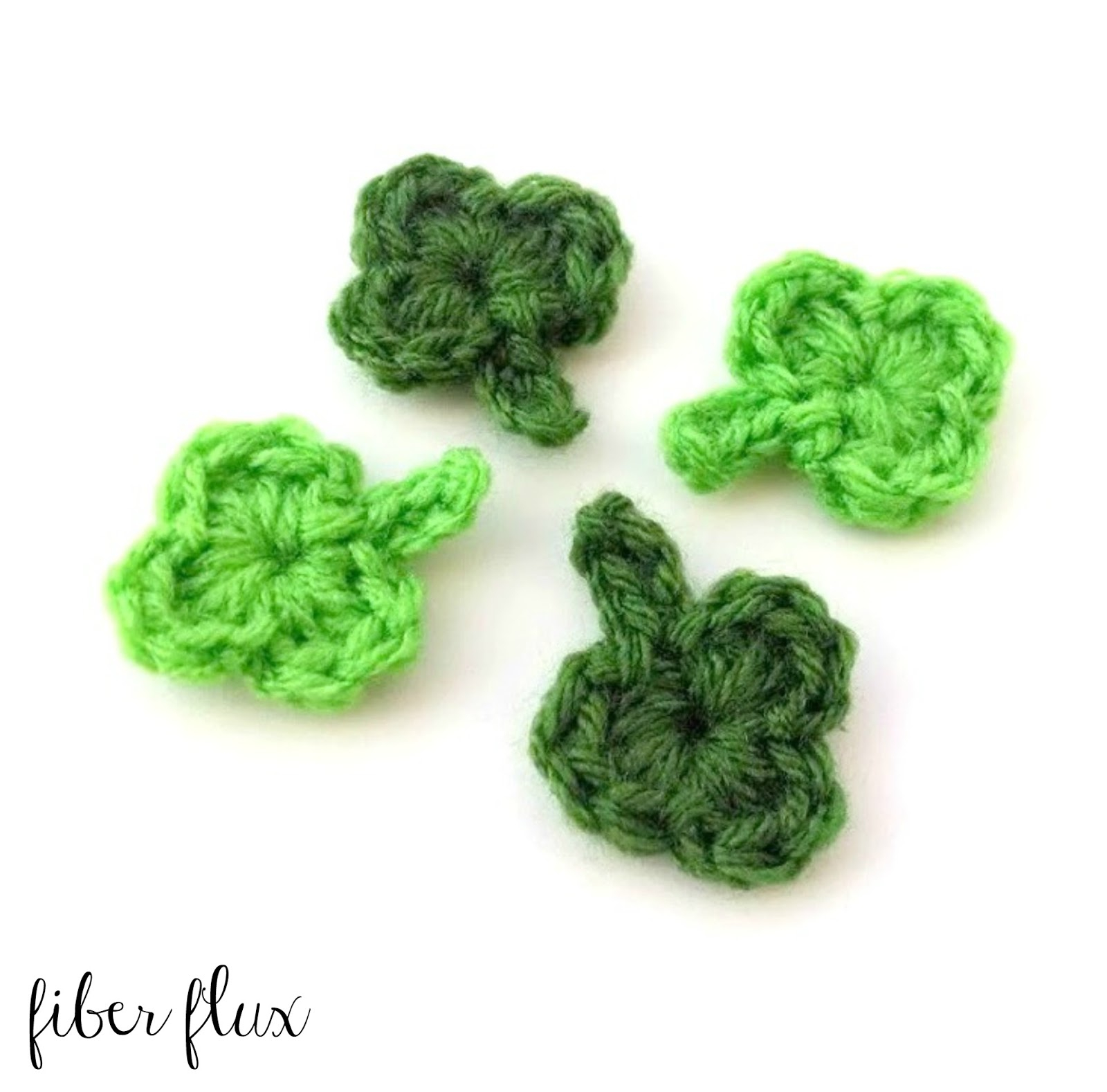 Crochet Hair Clip Patterns Free Fiber Flux Free Crochet Patternone Round Shamrock