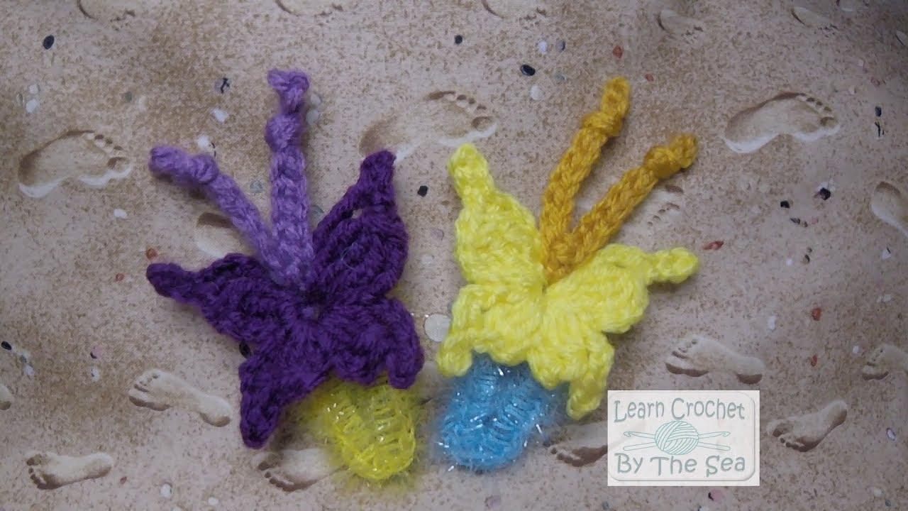 Crochet Hair Clip Patterns Free How To Crochet Butterfly Snap Hair Clips Free Pattern In The Show