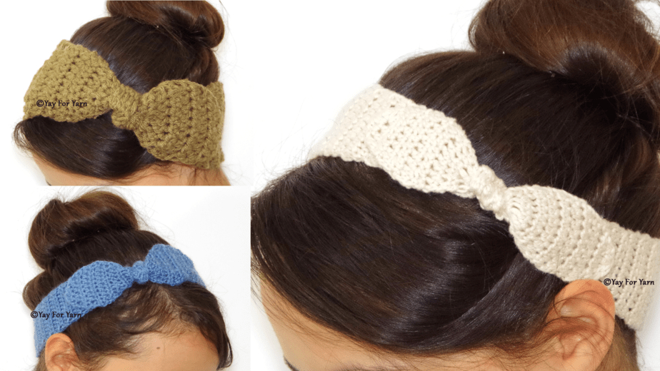 Crochet Hair Patterns Knotted Bow Headband Or Earwarmer Free Crochet Pattern