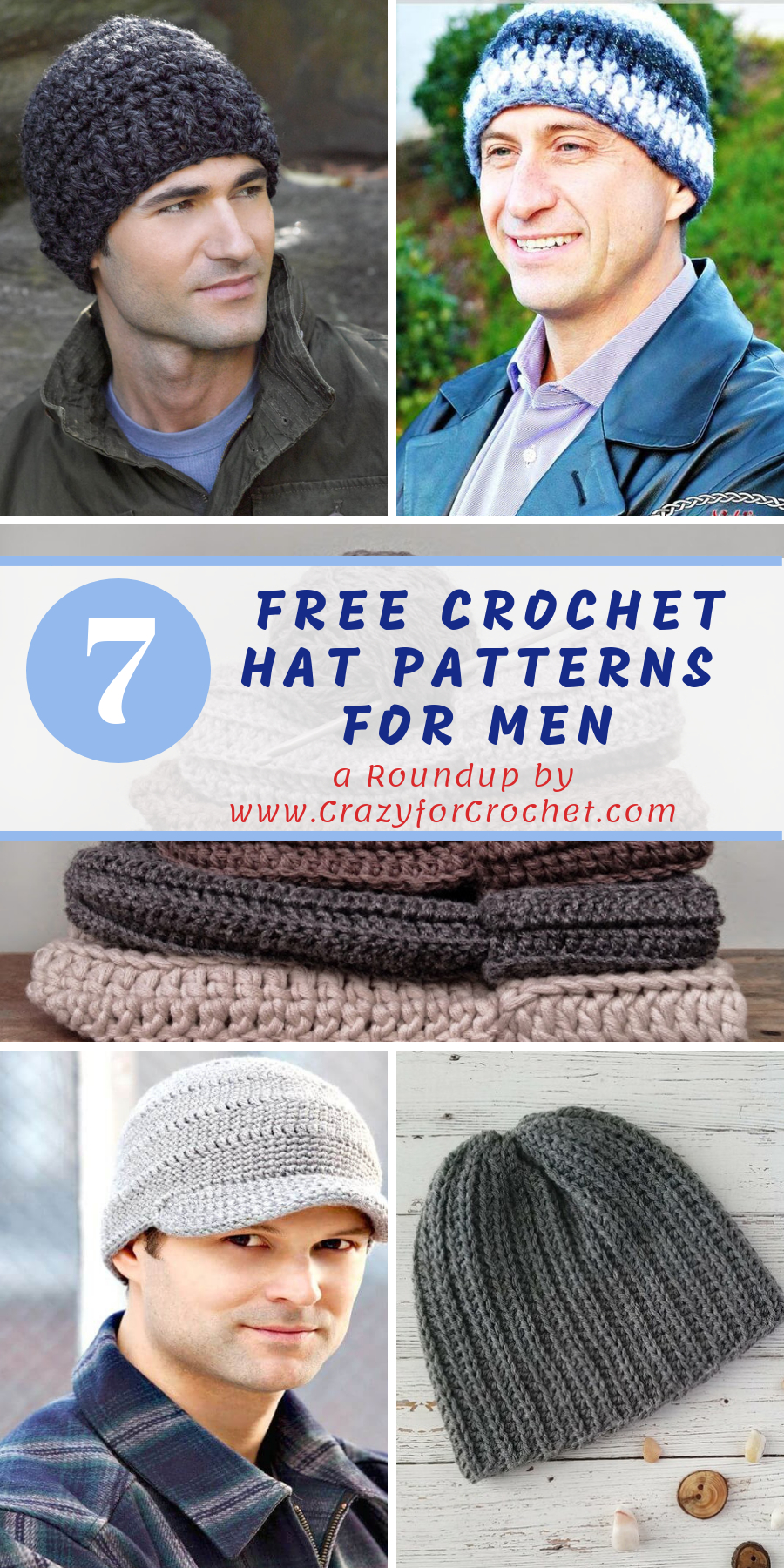 Crochet Hat Patterns For Men 7 Free Mens Crochet Hat Patterns Roundup Crochet Gifts Pinterest