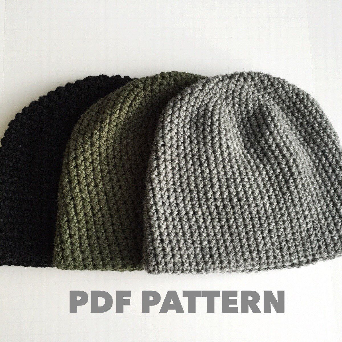 Crochet Hat Patterns For Men Crochet Pattern Mens Easy Beanie Hat Crochet Hat Pattern For Man
