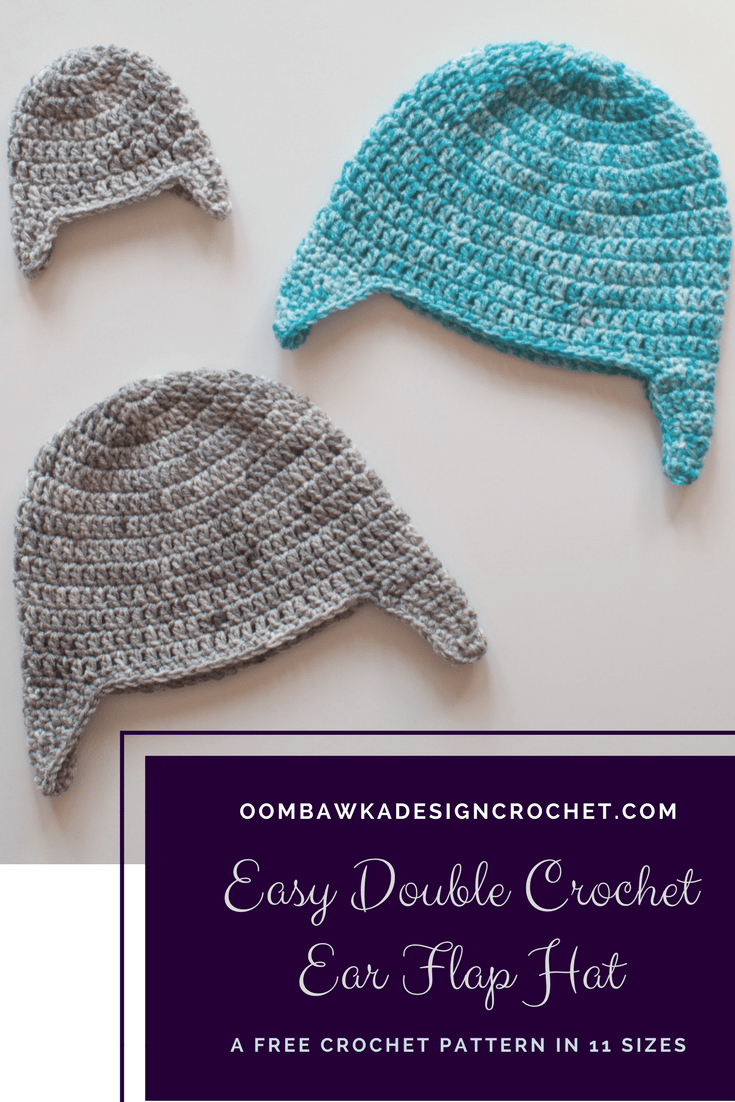Crochet Hat With Ears Pattern Simple Double Crochet Ear Flap Hat Pattern Oombawka Design Crochet