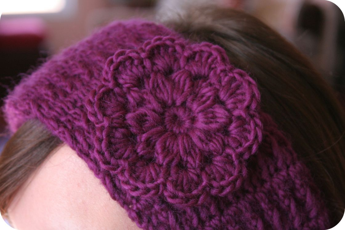 Crochet Headband With Flower Pattern Crochet Pattern Headband Women Hat Pdf Pretty Flower The Cristina