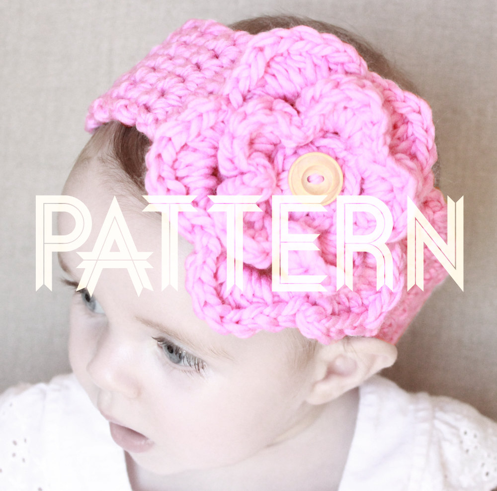 Crochet Headband With Flower Pattern Crocheted Ba Headband With Detachable Flower Pattern Ladylionco