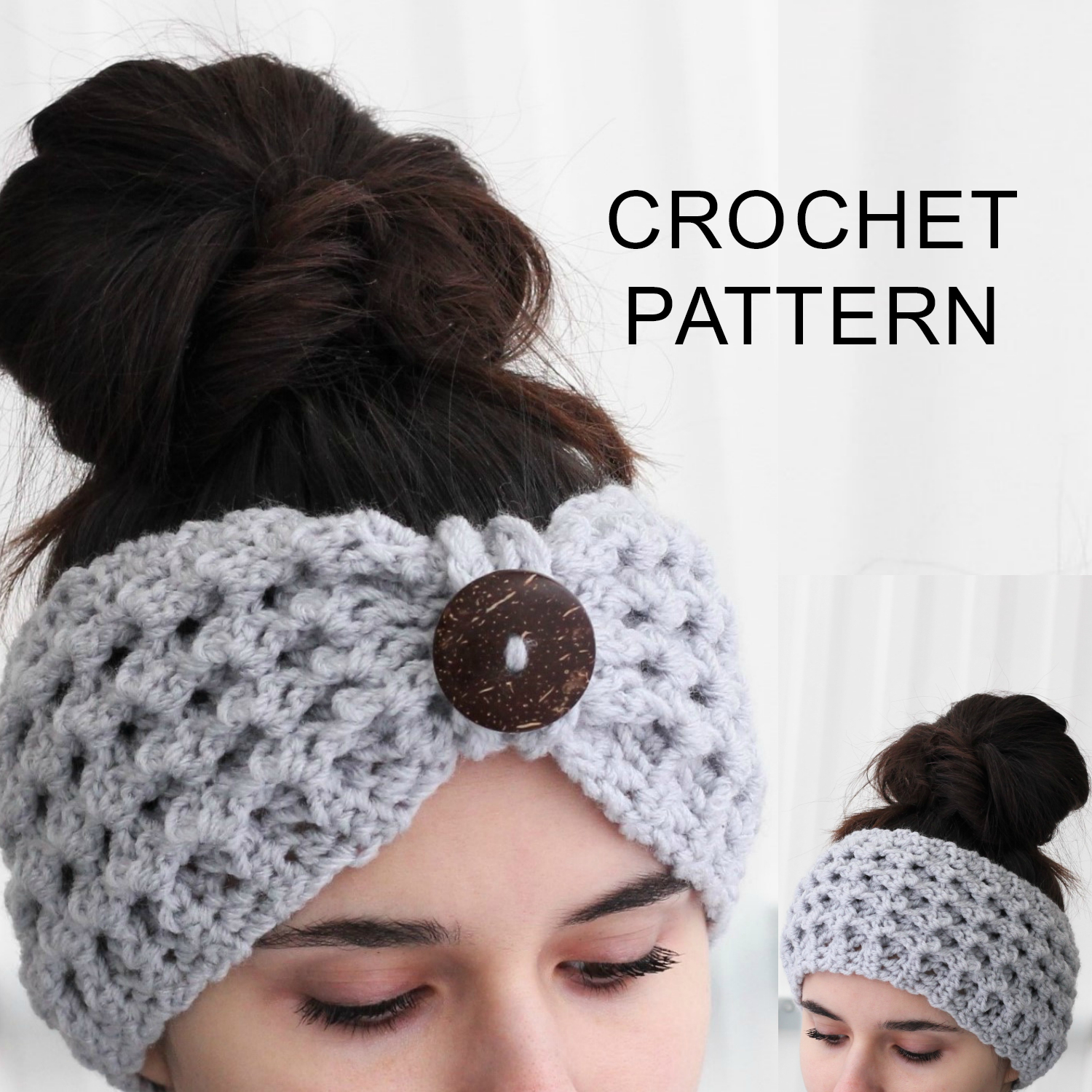 Crochet Headband With Flower Pattern Lida Headband Ear Warmer Crochet Pattern Pdf The Easy Design