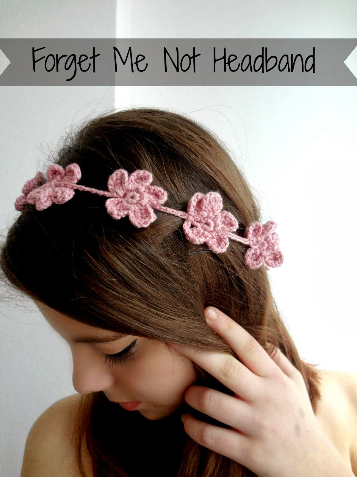 Crochet Headband With Flower Pattern Little Treasures Forget Me Not Headband Free Tutorial