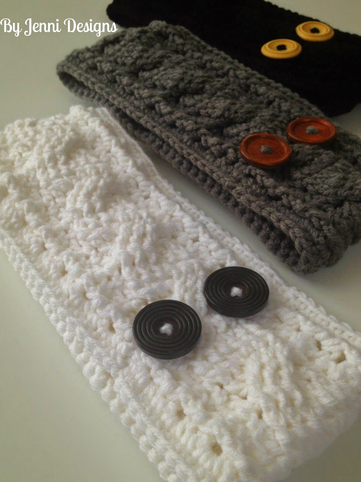 Crochet Headbands Ear Warmers Patterns Free Jenni Designs Crochet Womens Cable Ear Warmer Free Pattern