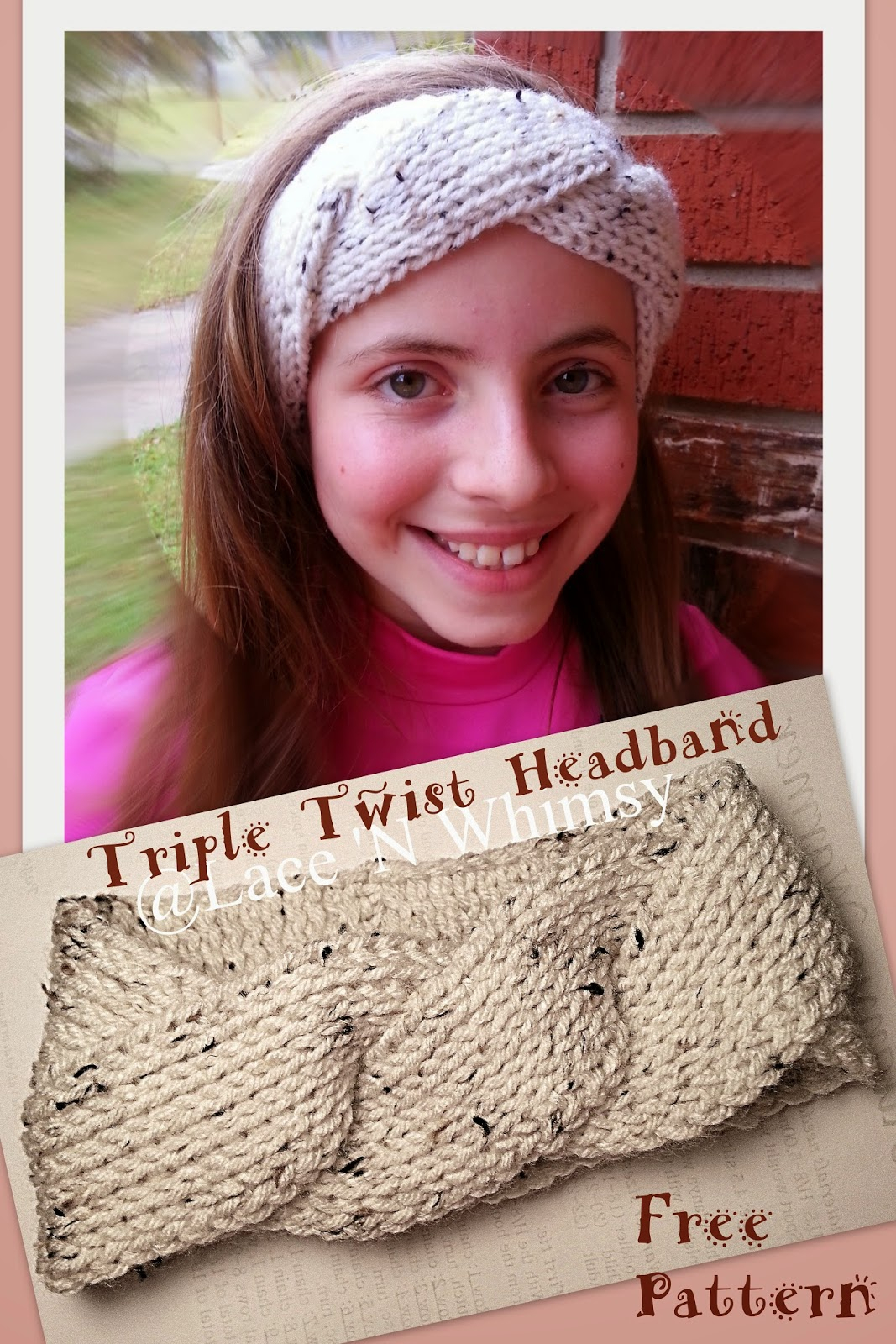 Crochet Headbands Ear Warmers Patterns Free Lace And Whimsy Triple Twist Headband Ear Warmer Tunisian Knit