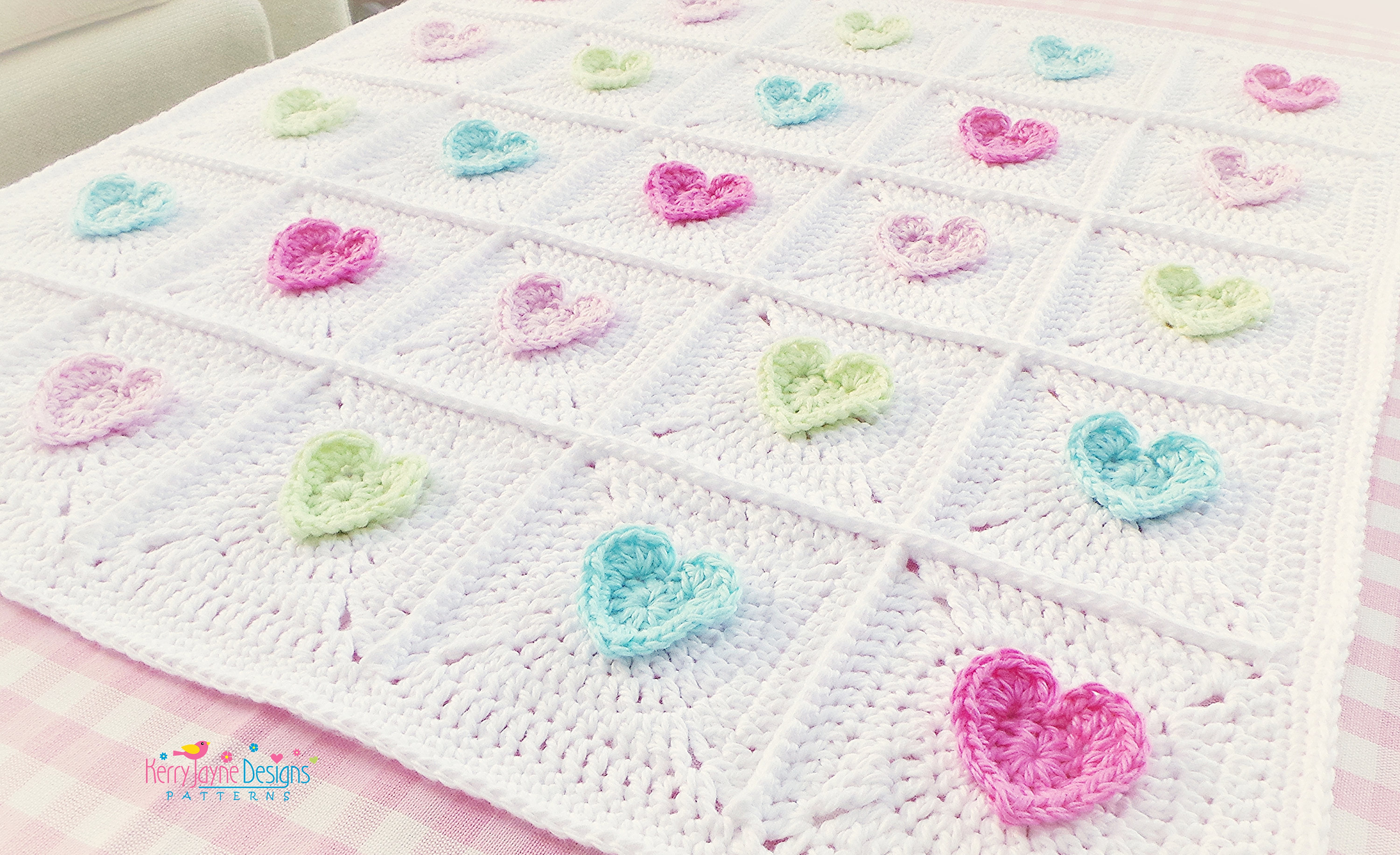 Crochet Heart Pattern All Heart Crochet Blanket Pattern Ba Blanket Pattern Crochet Etsy