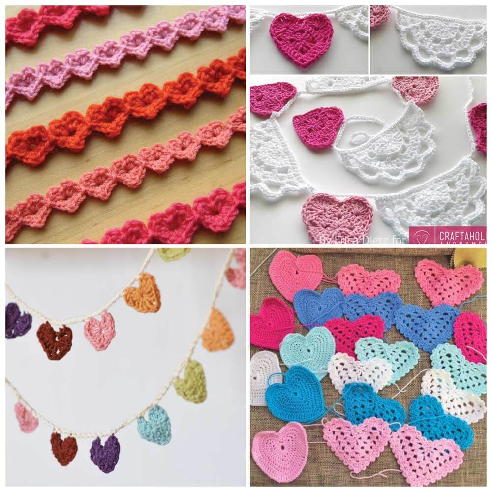 Crochet Heart Pattern Crochet Heart Pattern Collection Daisy Cottage Designs