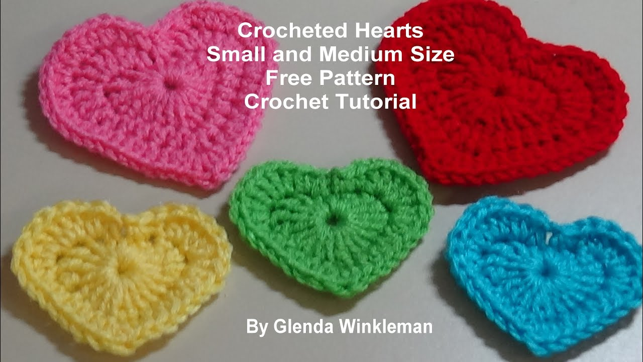 Crochet Heart Pattern Crochet Hearts Crochet Tutorial Free Pattern Youtube