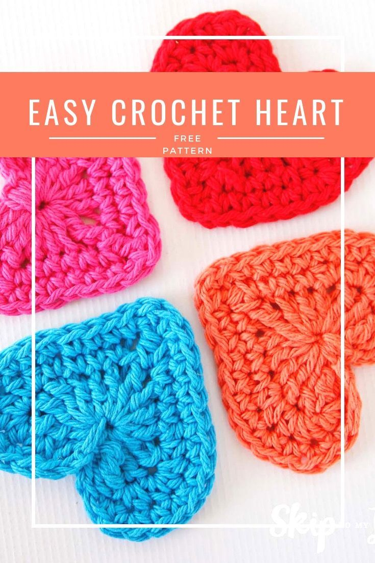 Crochet Heart Pattern Free Crochet Heart Pattern Skip To My Lou Valentines Day
