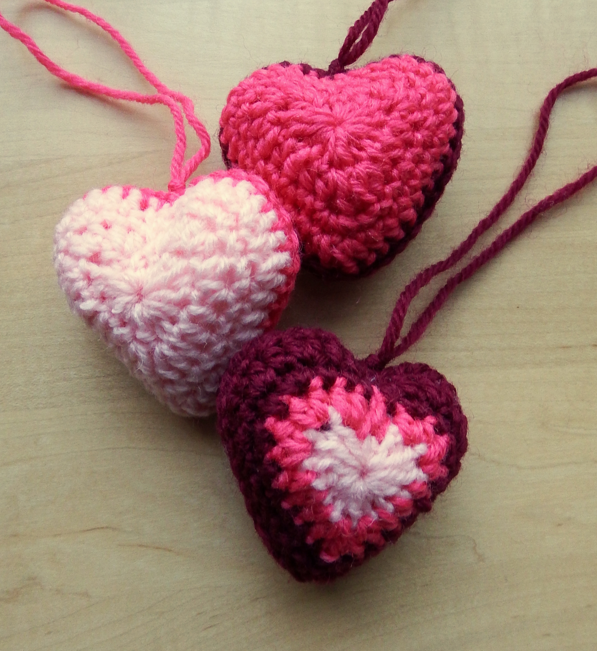 Crochet Heart Pattern Hanging Hearts Make My Day Creative