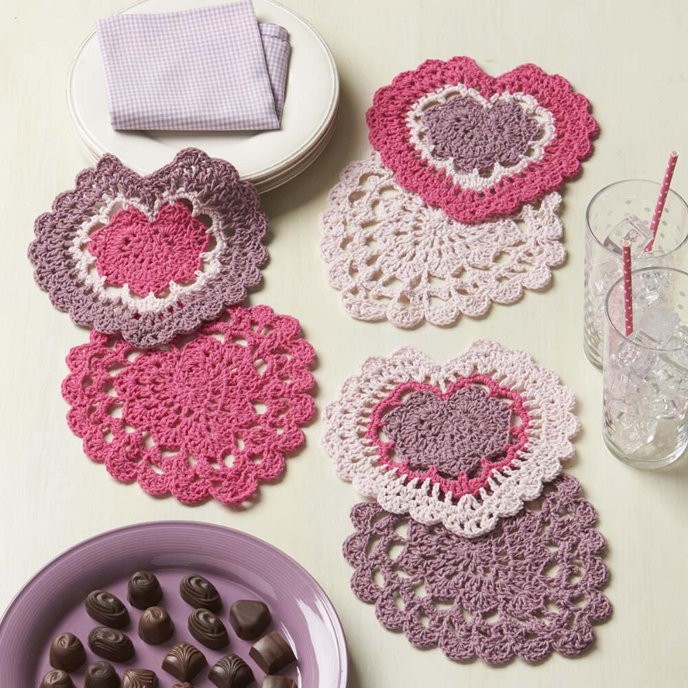 Crochet Heart Pattern Lovely Lace Heart Doilies Free Crochet Pattern Crochet Kingdom