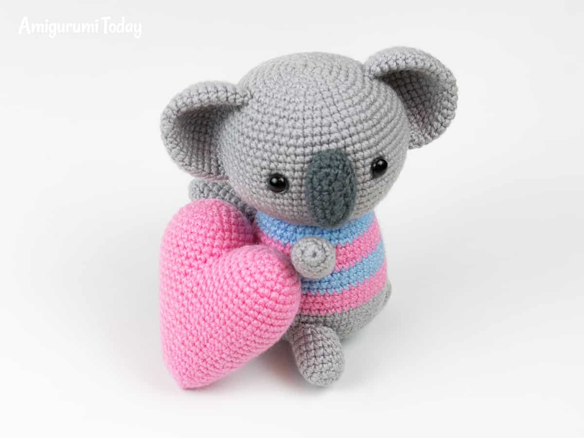 Crochet Heart Patterns Amigurumi Koala With Heart Pattern Amigurumi Today