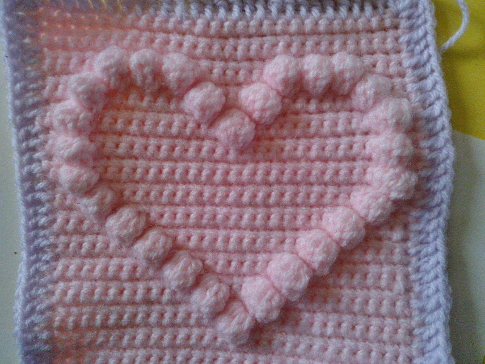 Crochet Heart Patterns Crochetsnugglies Bobble Heart Pattern
