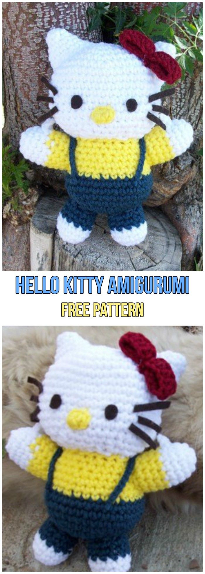 Crochet Hello Kitty Bow Pattern Lovely Amigurumi Cats Free Crochet Patterns Crochet Pinterest