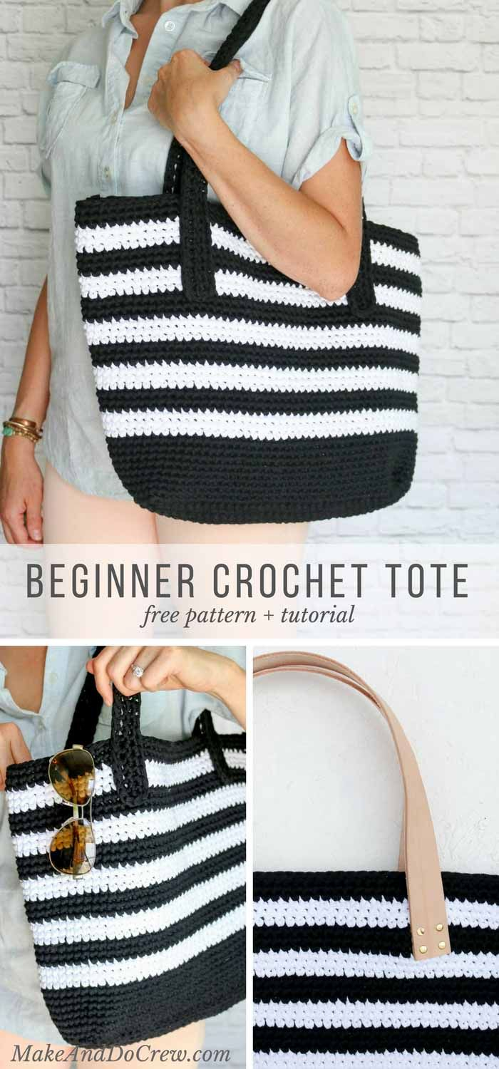 Crochet Hobo Bag Free Pattern Crochet Tote Bag Free Pattern Modern Classic Tote Make Do