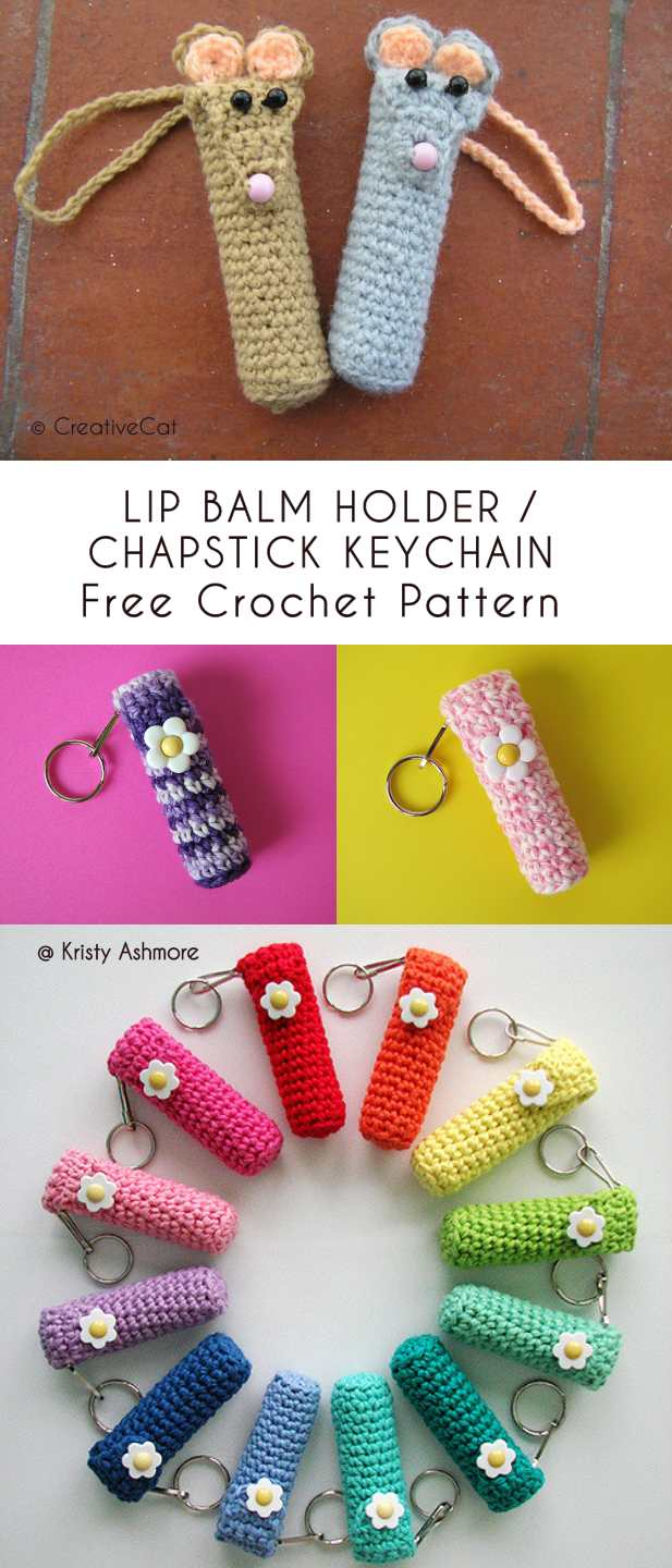 Crochet Holder Pattern 0 Lip Balsam Balm Holder Keychain Free Crochet Pattern Your Crochet