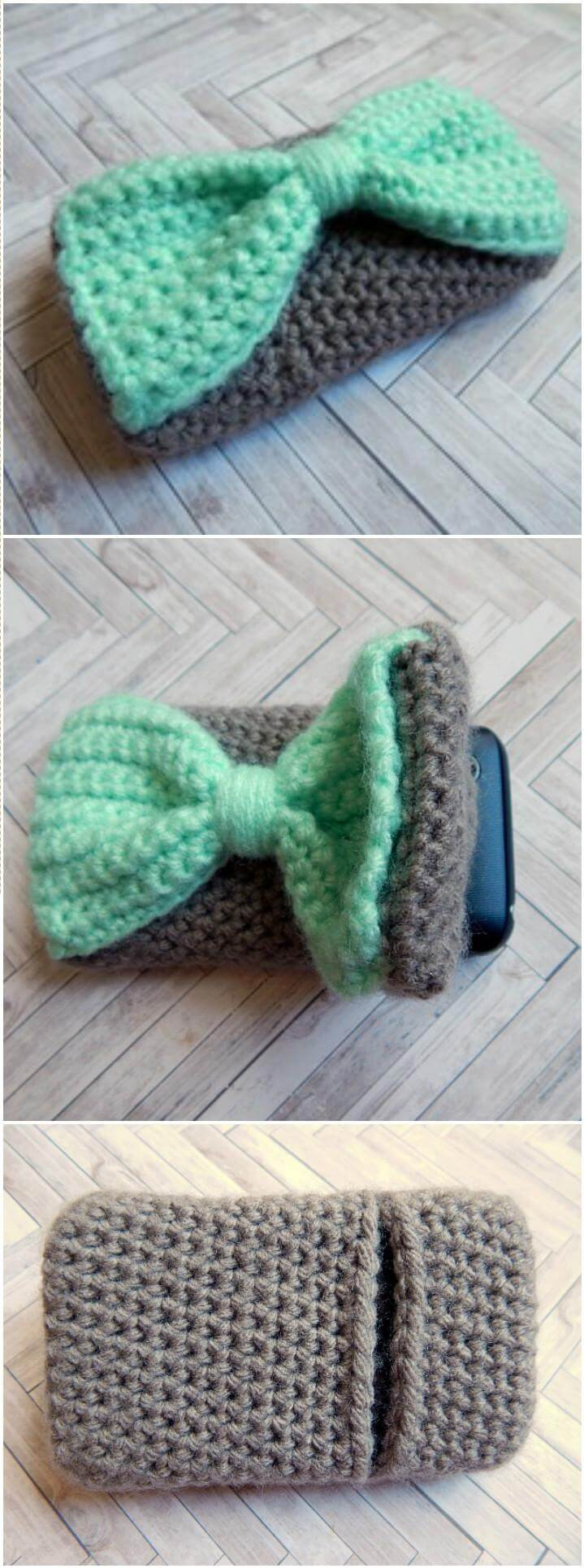 Crochet Holder Pattern 50 Free Crochet Phone Case Patterns Diy Crafts