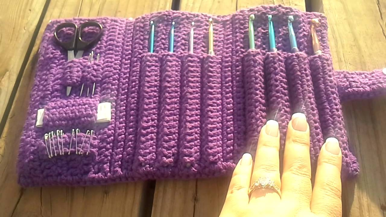 Crochet Holder Pattern Crochet Hook Case Youtube