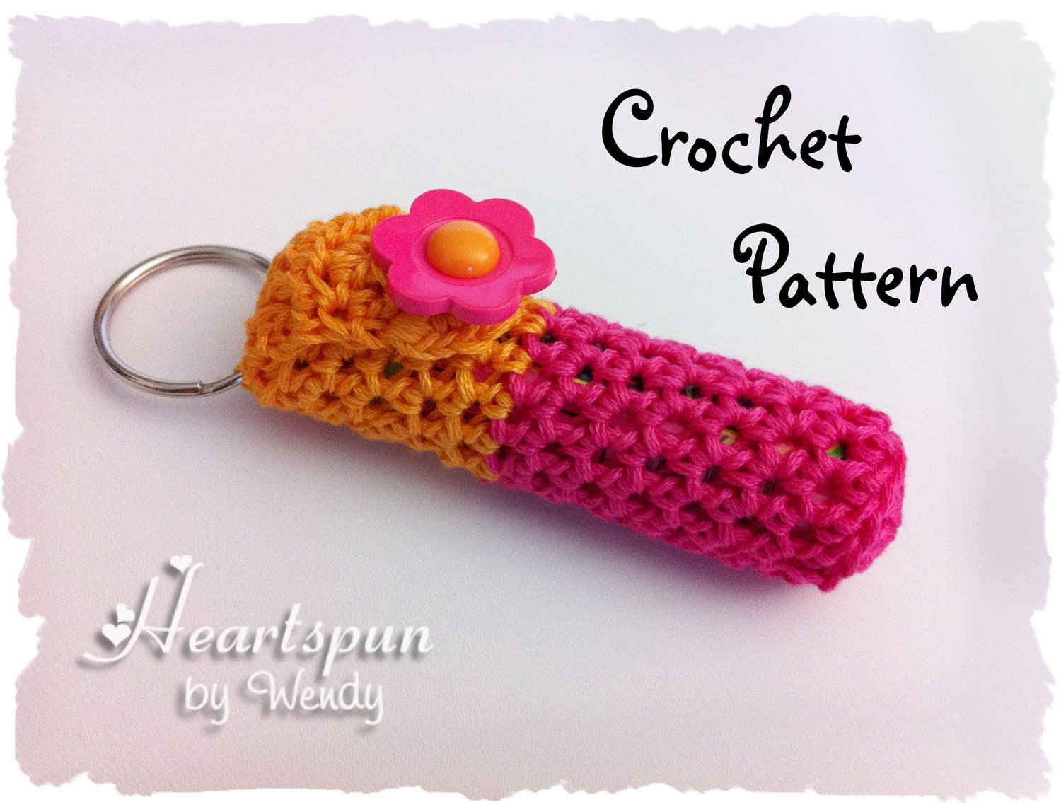 Crochet Holder Pattern Crochet Pattern To Make A Lip Balm Holder Key Ring For Chap Etsy