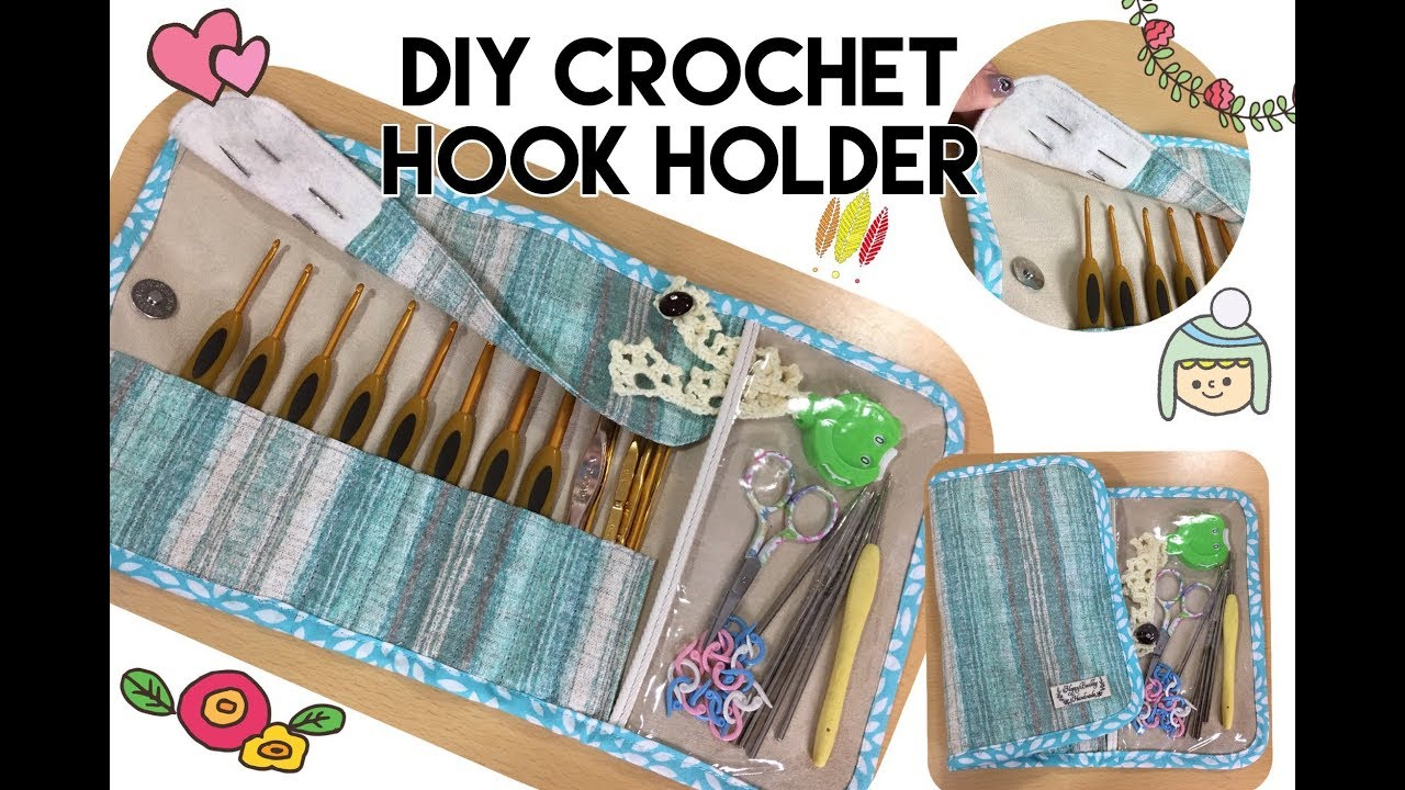 Crochet Holder Pattern Diy Sewing Fabric Crochet Hook Holder Tutorial Sewing Project No