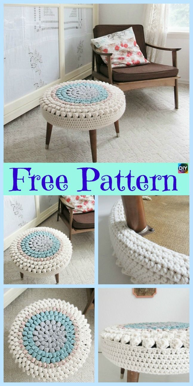 Crochet Home Decor Free Patterns 10 Beautiful Crochet Stool Cover Free Patterns Crochet And Knit