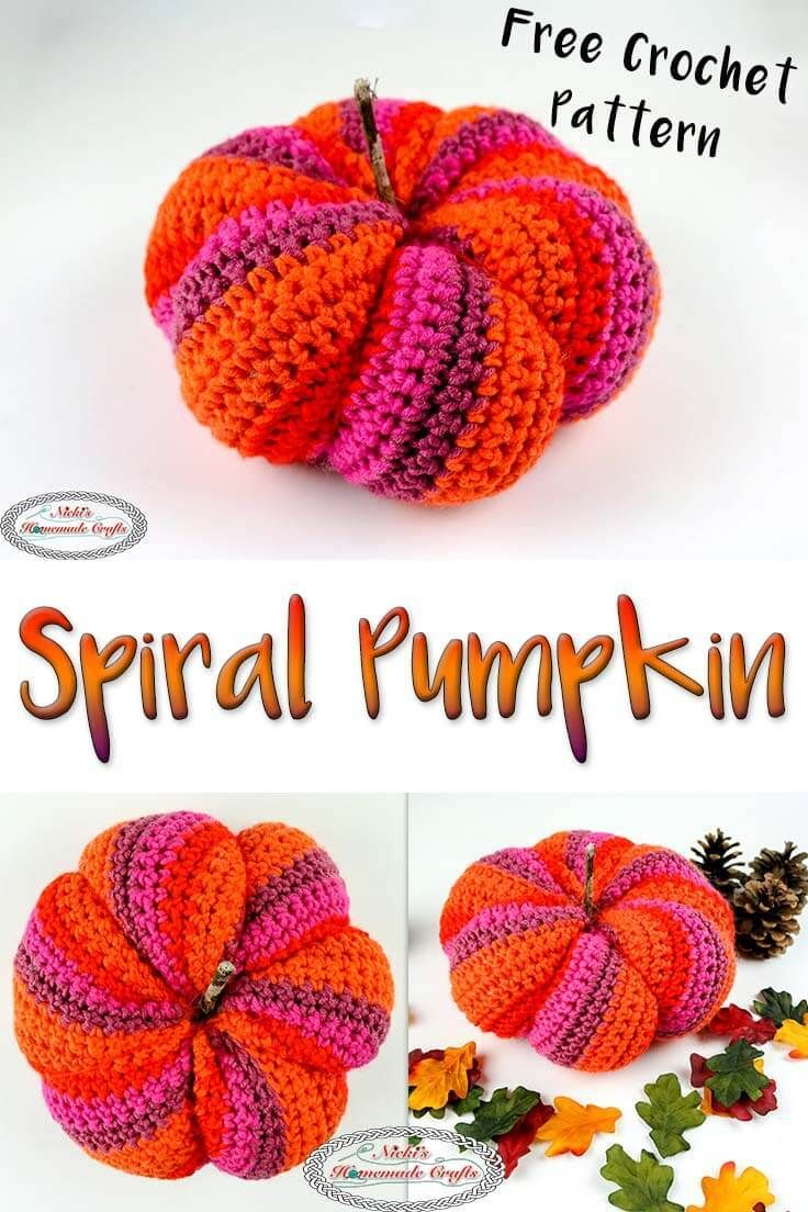Crochet Home Decor Free Patterns Spiral Pumpkin Free Crochet Pattern To Spice Up Your Home Decor