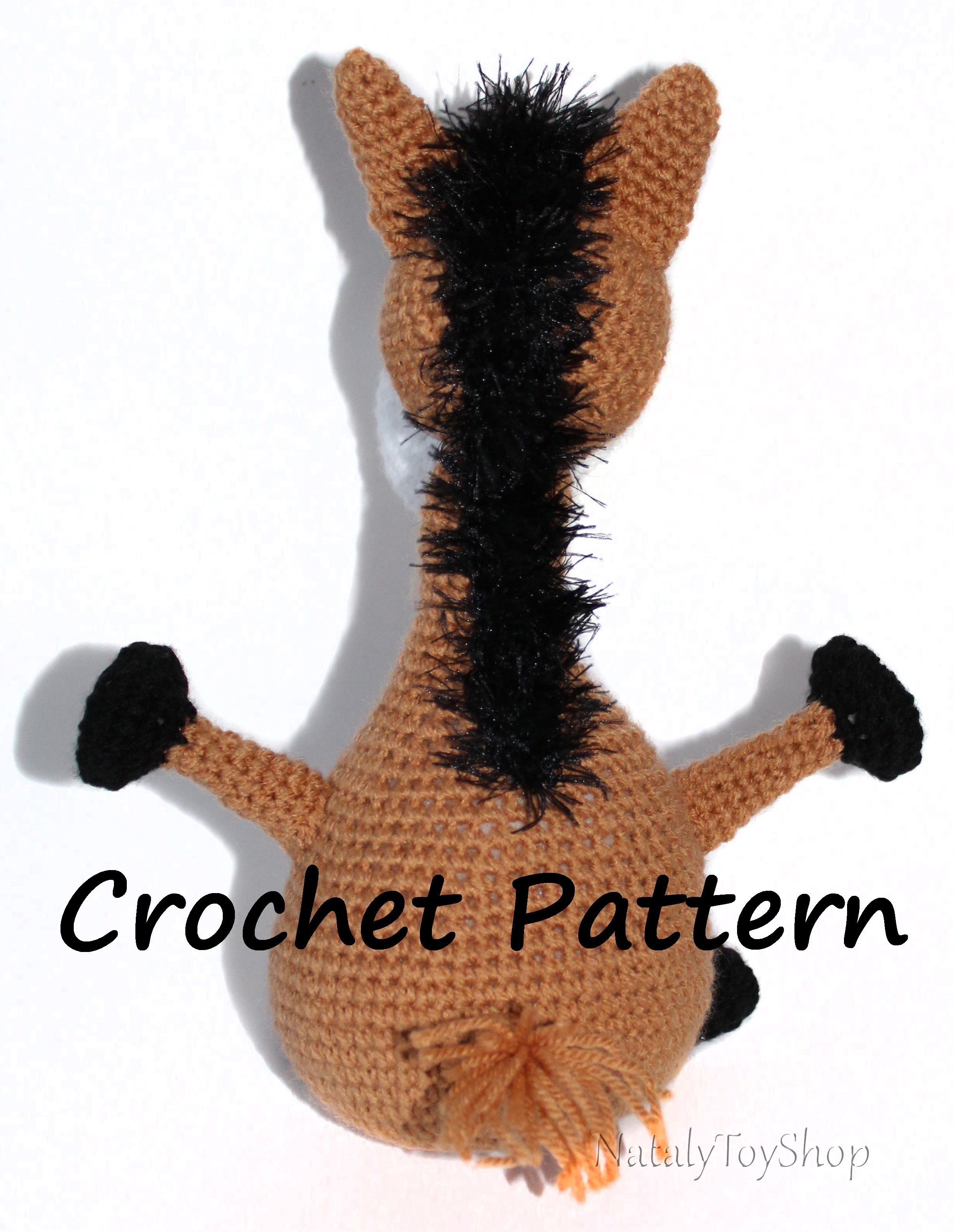 Crochet Horse Pattern Crochet Pattern Horse Toy Amigurumi Pattern Horse Animal Pattern Toy