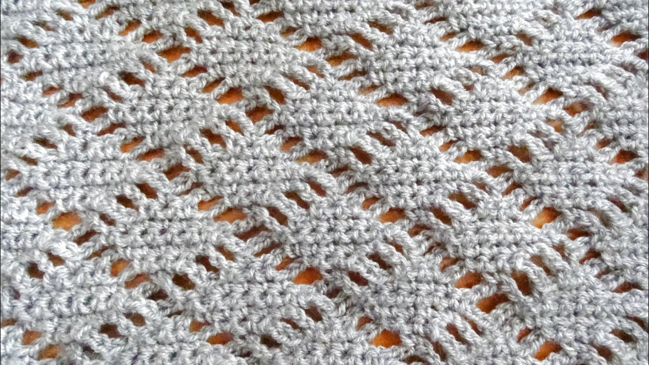 Crochet Lace Patterns Diamond Lace Crochet Stitch Right Handed Crochet Tutorial Youtube