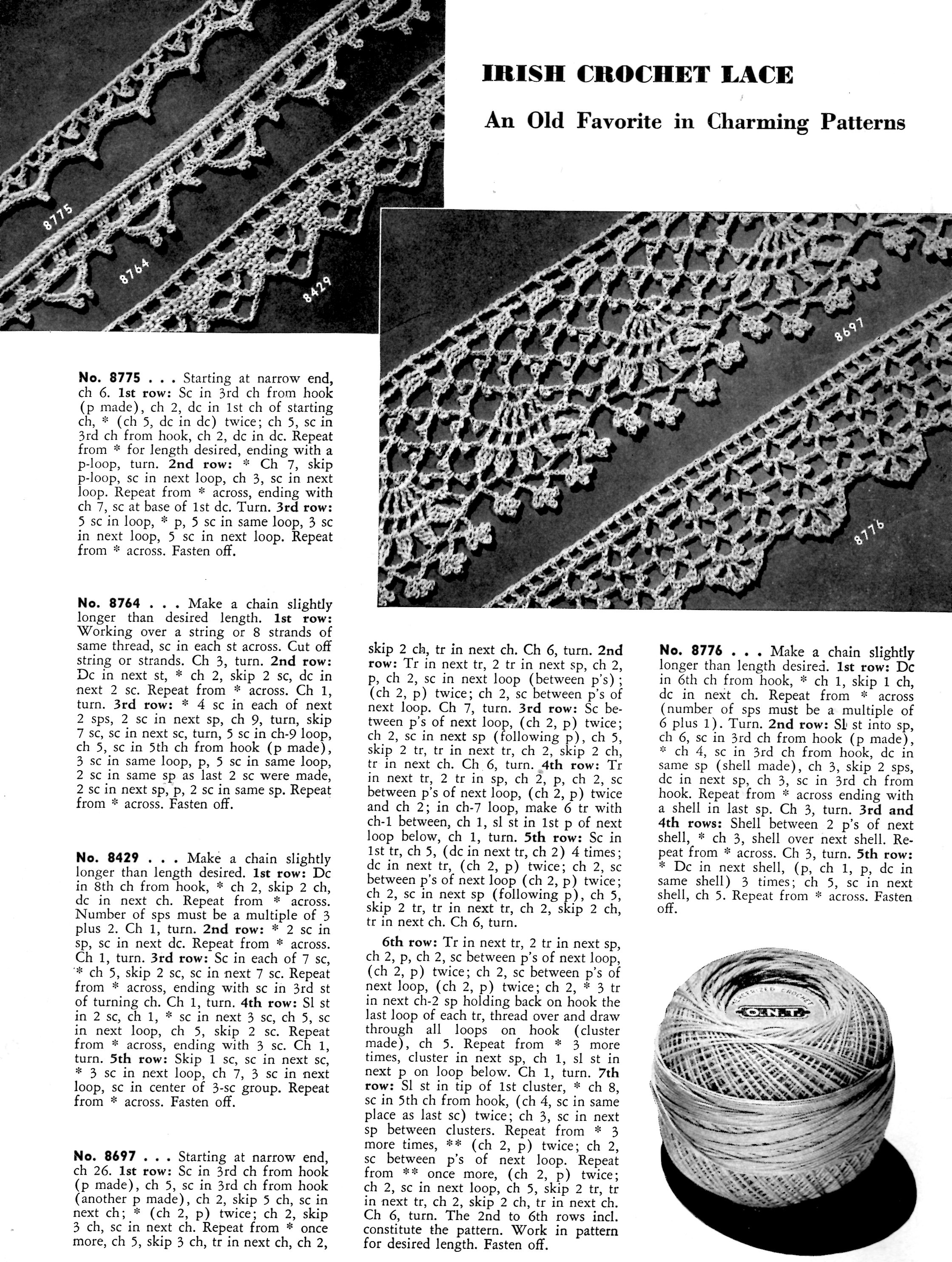 Crochet Lace Patterns Irish Crochet Lace Edgings Pattern Vintage Crafts And More