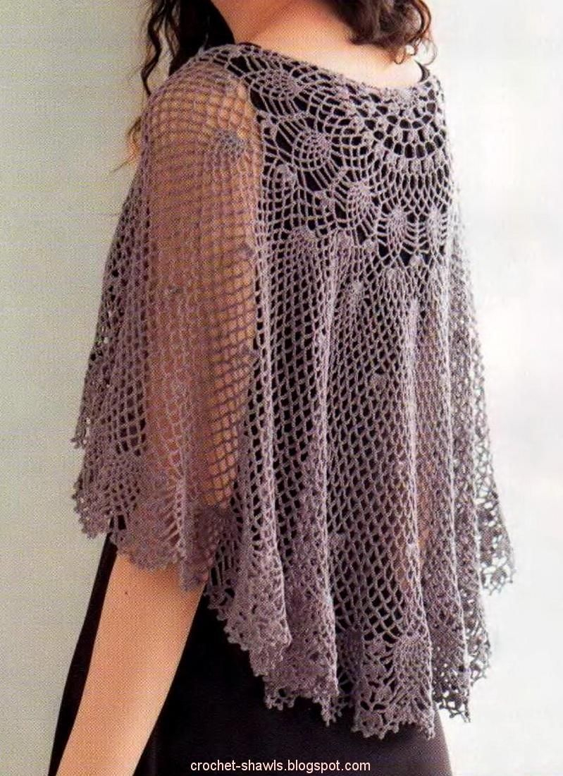 Crochet Lace Shawl Pattern Crochet Lace Cape Sweaters Shawls Croch