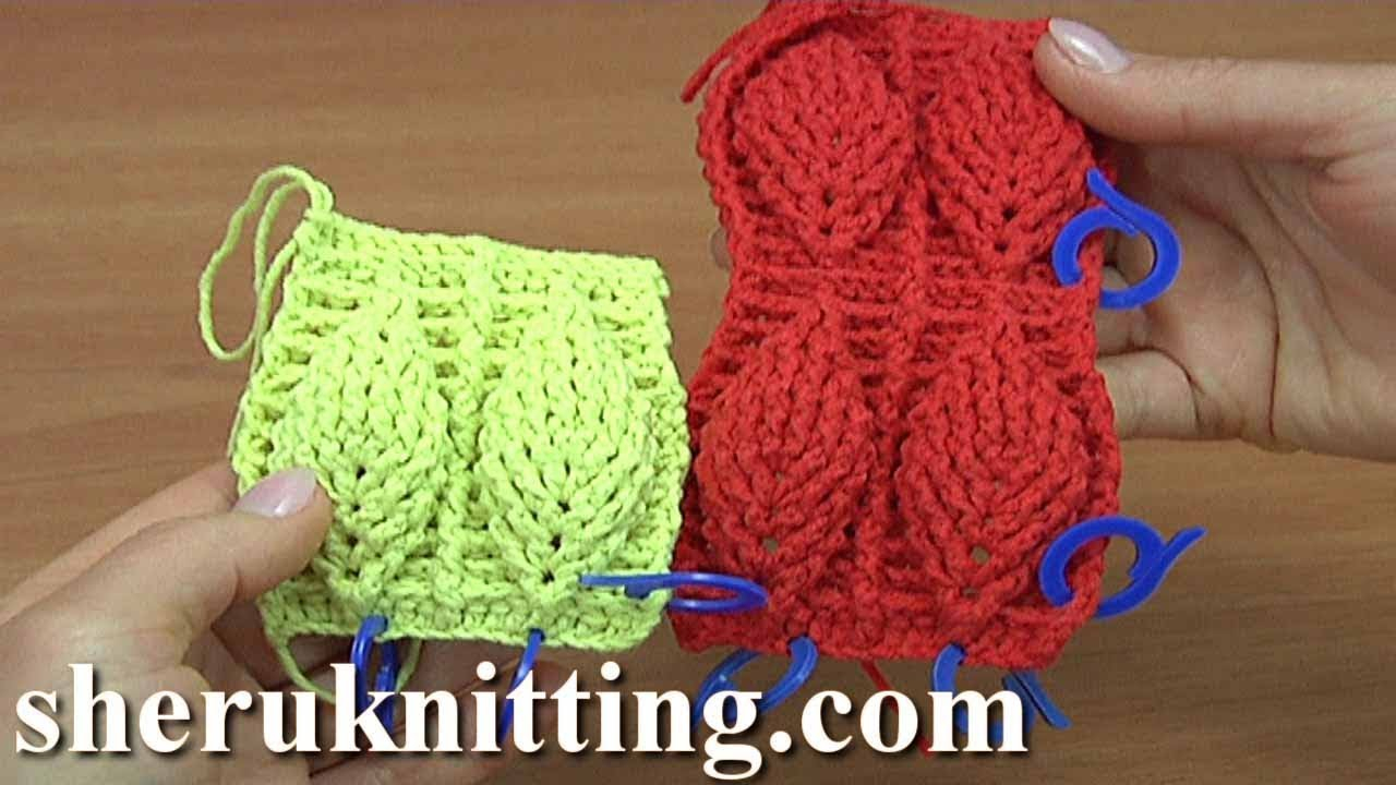 Crochet Leaf Pattern Video Crochet Leaf Stitch Pattern Tutorial 5 Youtube