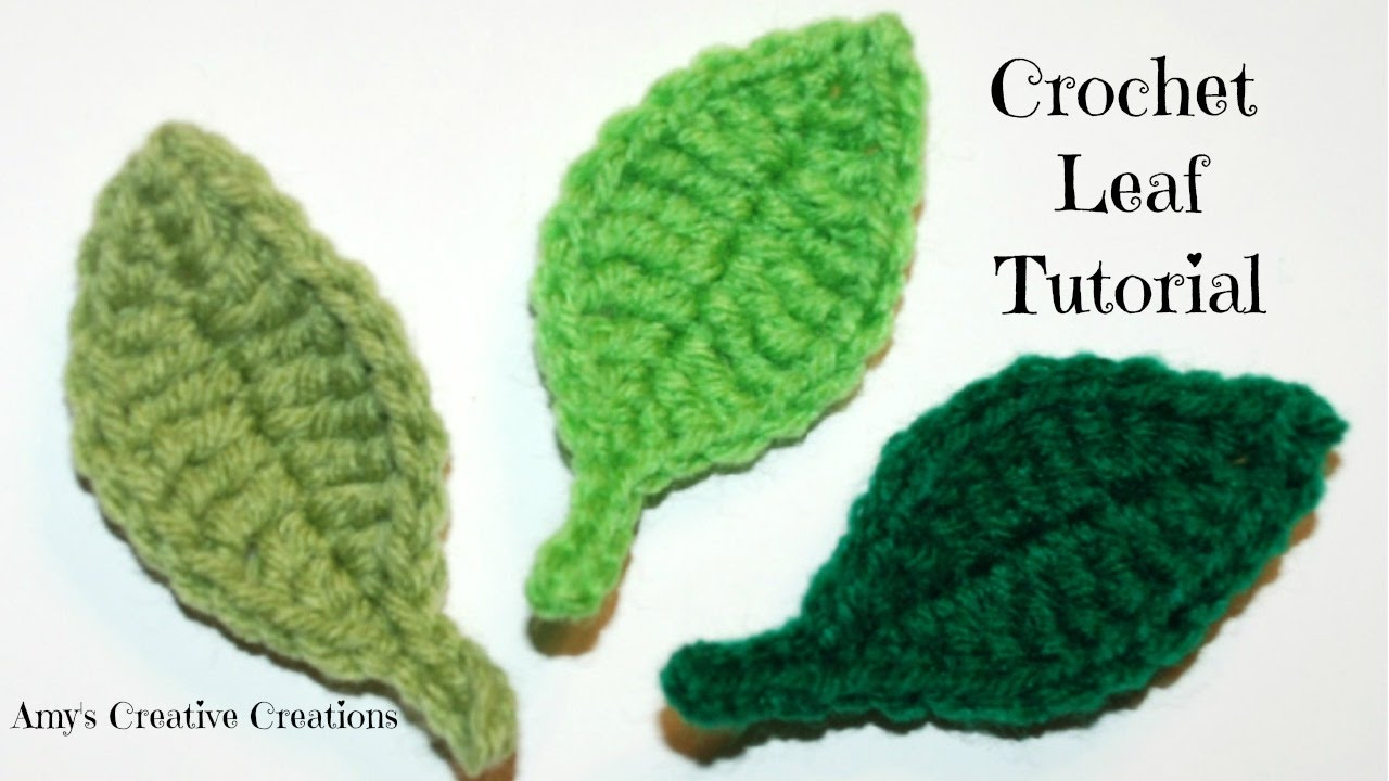 Crochet Leaf Pattern Video Crochet Simple Leaf Tutorial Crochet Jewel Youtube