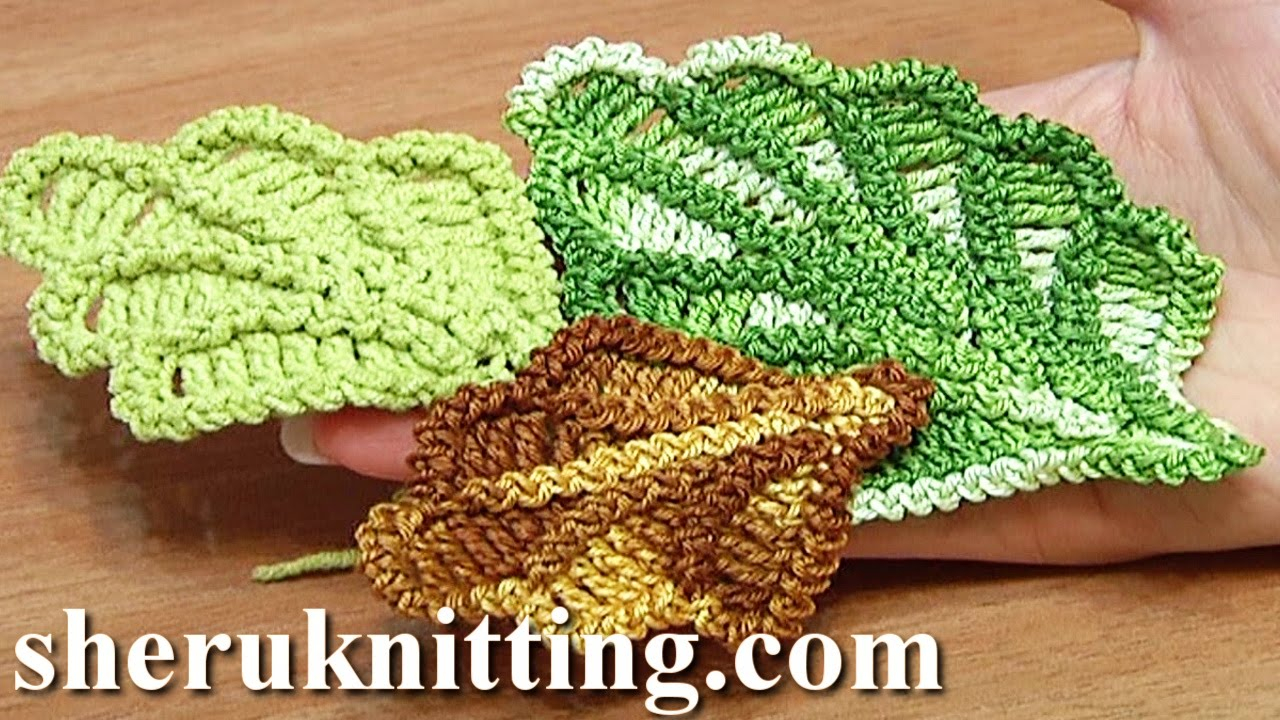 Crochet Leaf Pattern Video How To Crochet Oak Leaf Step Step Tutorial 16 Youtube
