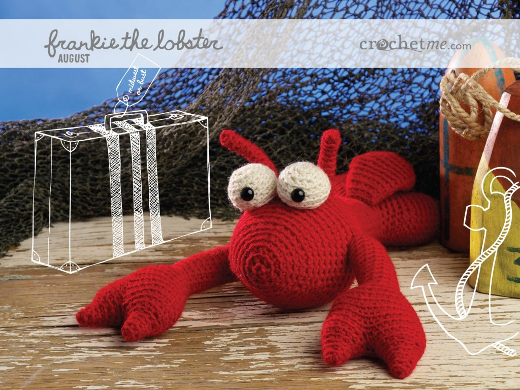 Crochet Lobster Pattern Free Pattern Alert Frankie The Lobster Shiny Happy World