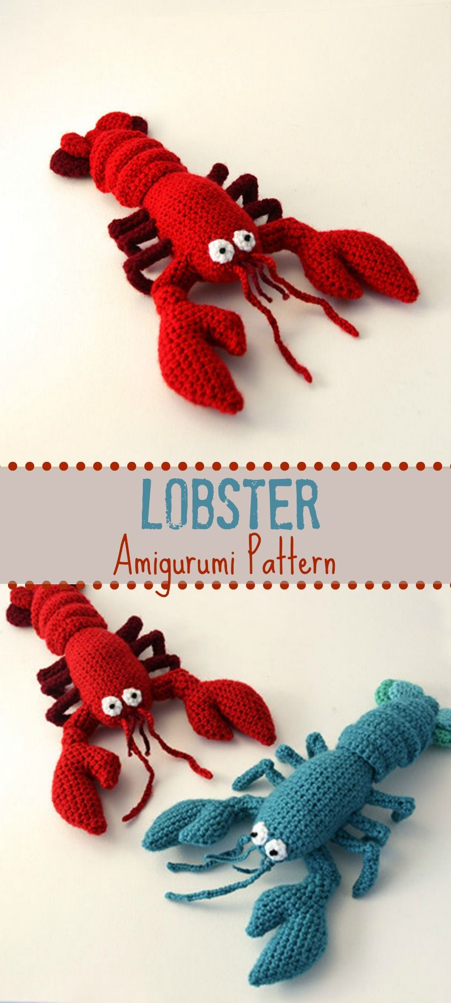 Crochet Lobster Pattern Lobster Crochet Pattern Lobster Amigurumi Pattern Crochet Lobster