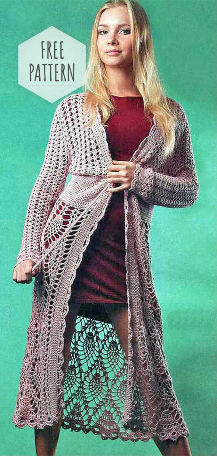 Crochet Long Cardigan Pattern Crochet Long Cardigan Free Pattern
