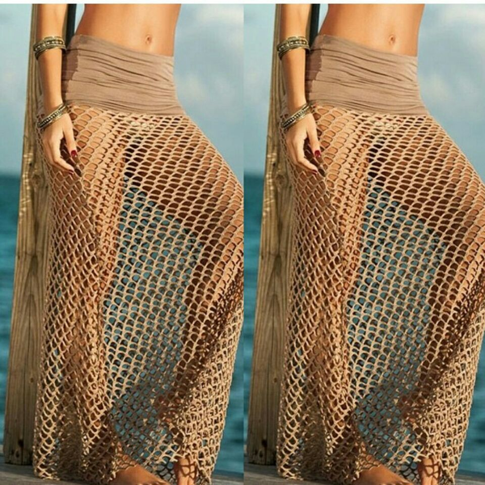 Crochet Maxi Skirt Pattern 2015 Summer Hot Sexy Knit Bohemian Boho Maxi Skirts Long Handmade
