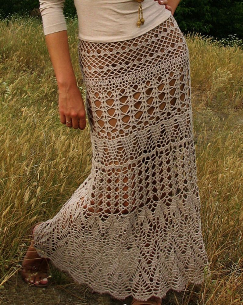 Crochet Maxi Skirt Pattern Hand Knit Women Skirt Xssmlxlxxl Wool Hand Knit Maxi Skirtlong