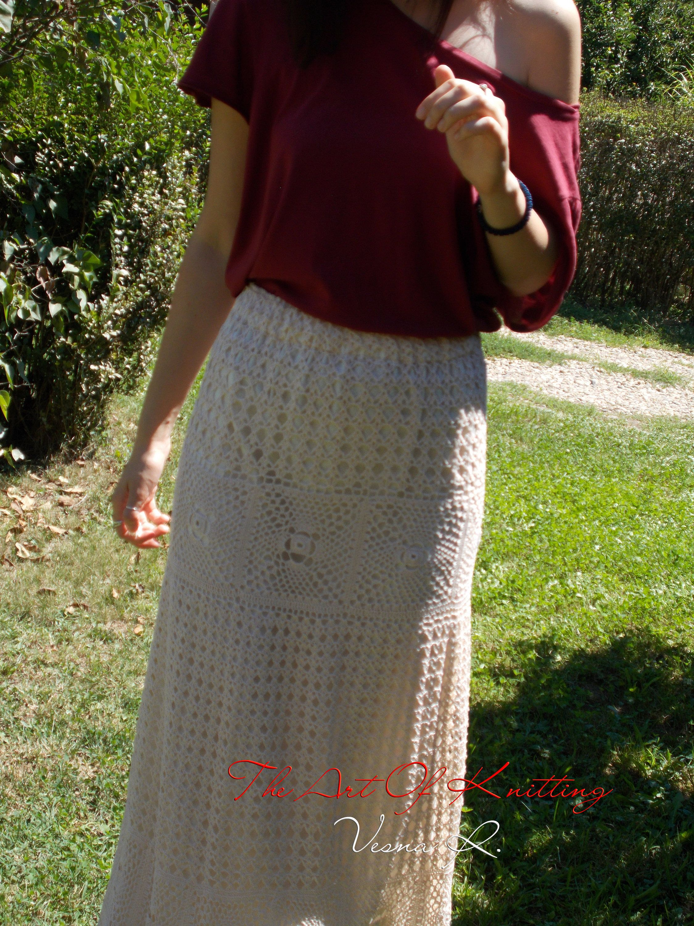 Crochet Maxi Skirt Pattern Skirt Boho Crochet Skirt Long Skirt Lace Skirt Crochet Maxi Skirt