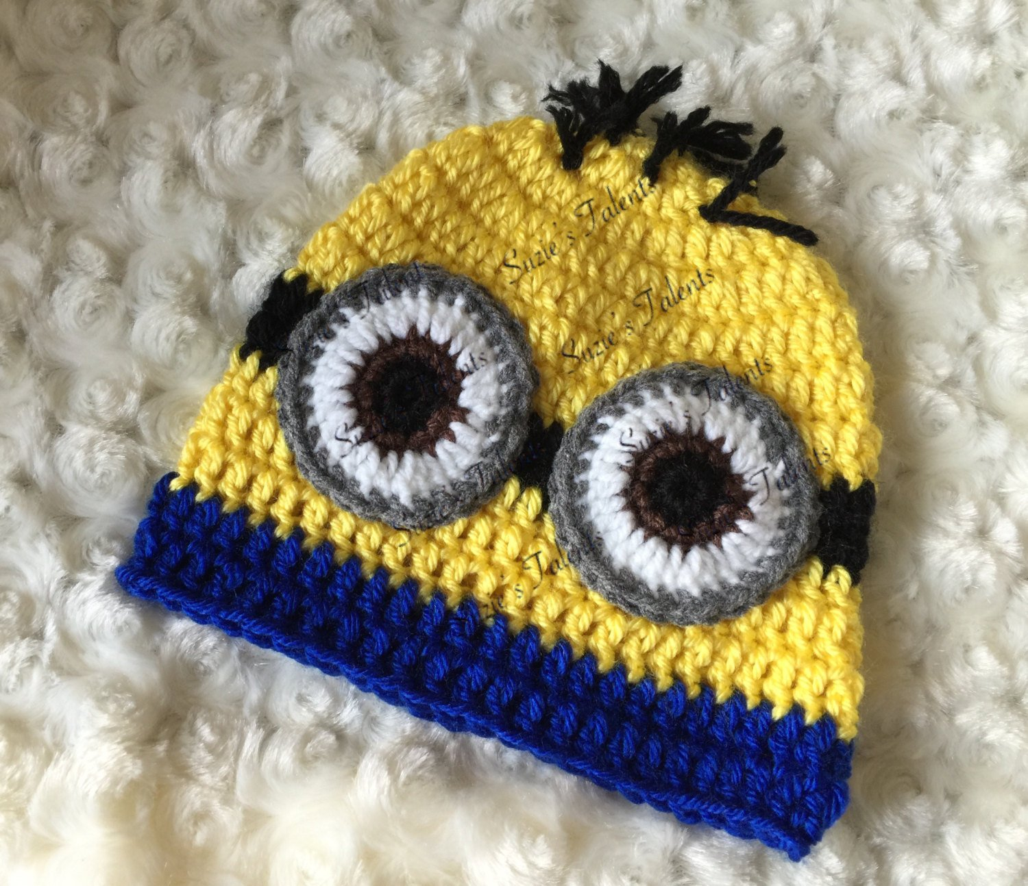Crochet Minion Hat Pattern Pt145 2 7 Years Minion Hat Pattern Ba Minion Hat Etsy