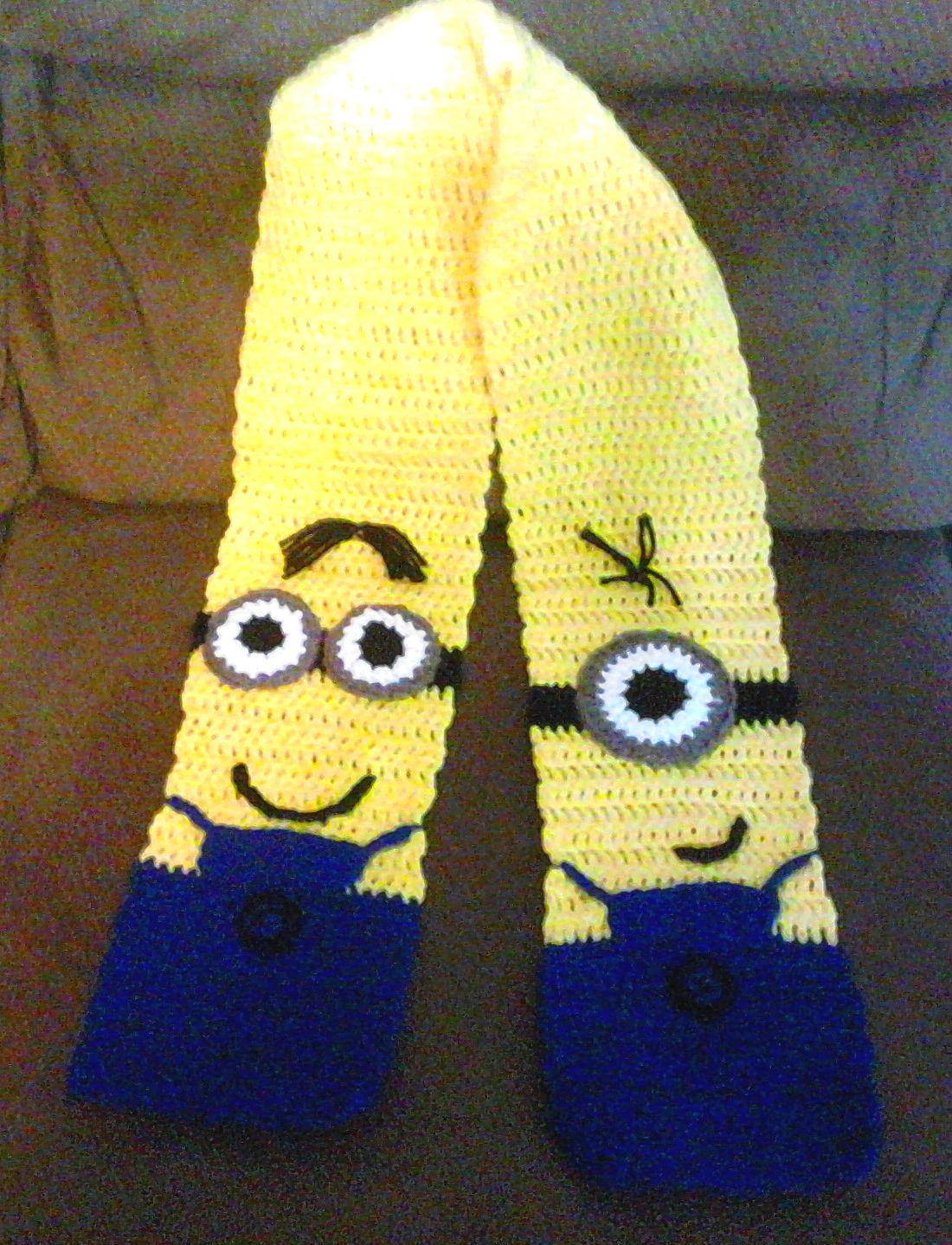 Crochet Minion Pattern Minion Inspired Scarf A Crochet Pattern For You Create