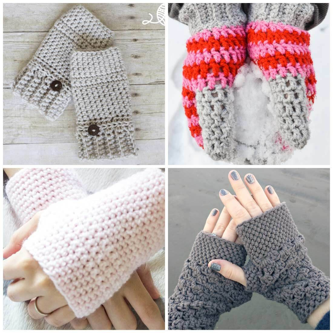 Crochet Mitten Pattern Crochet Fingerless Gloves Mitten Crochet Patterns Daisy Cottage