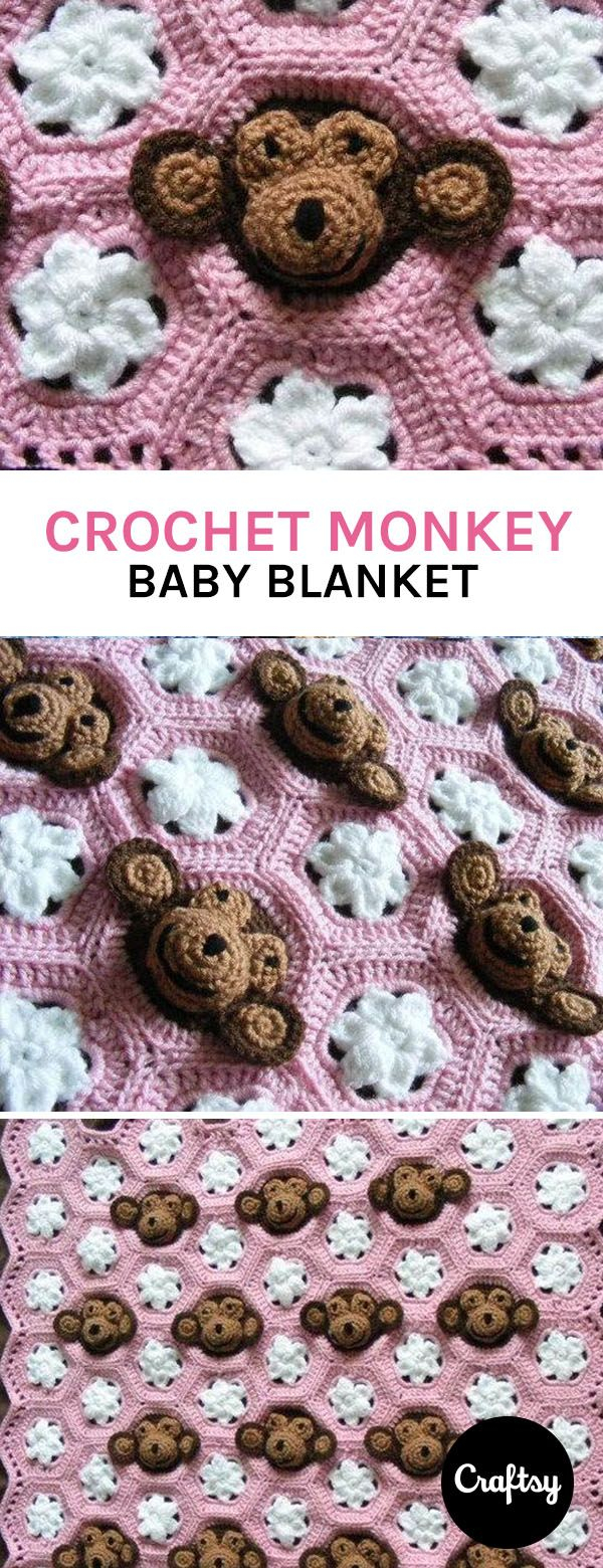 Crochet Monkey Blanket Pattern Ba Girl Crochet Monkey Blanket Pattern For Ba Pinterest