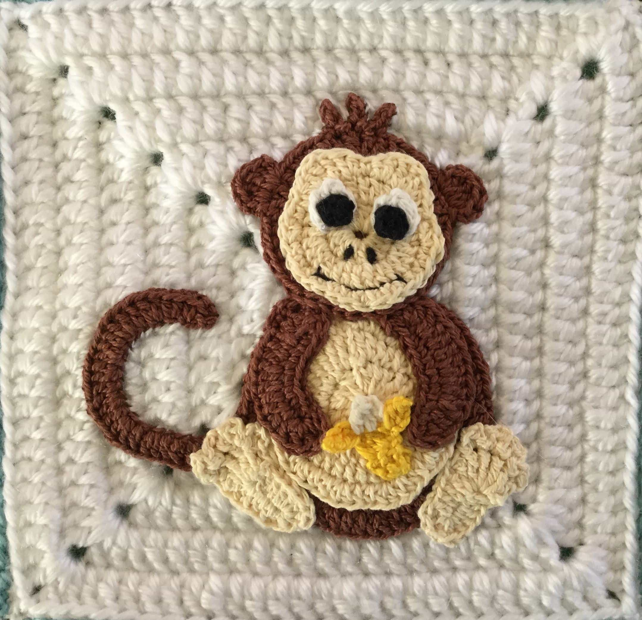 Crochet Monkey Blanket Pattern Crochet Edging For Ba Blanket Monkey Square Kerris Crochet