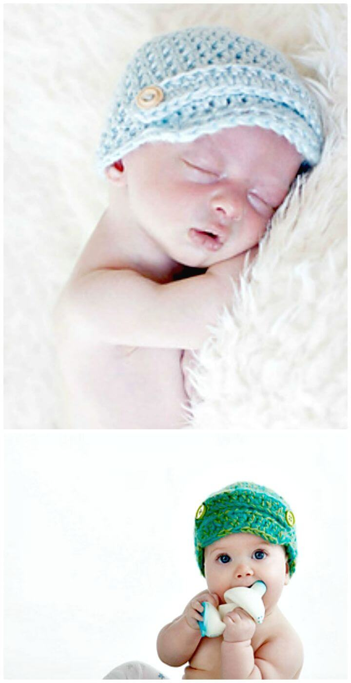 Crochet Newborn Newsboy Hat Pattern Free 15 Free Crochet Newsboy Hat Patterns Diy Crafts