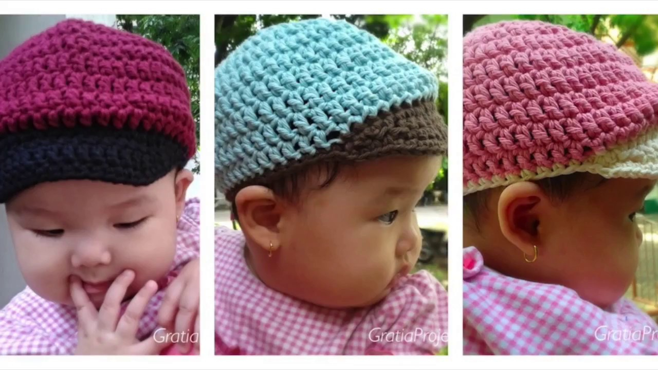 Crochet Newborn Newsboy Hat Pattern Free Ba Baseball Hat Crochet Tutorial Youtube