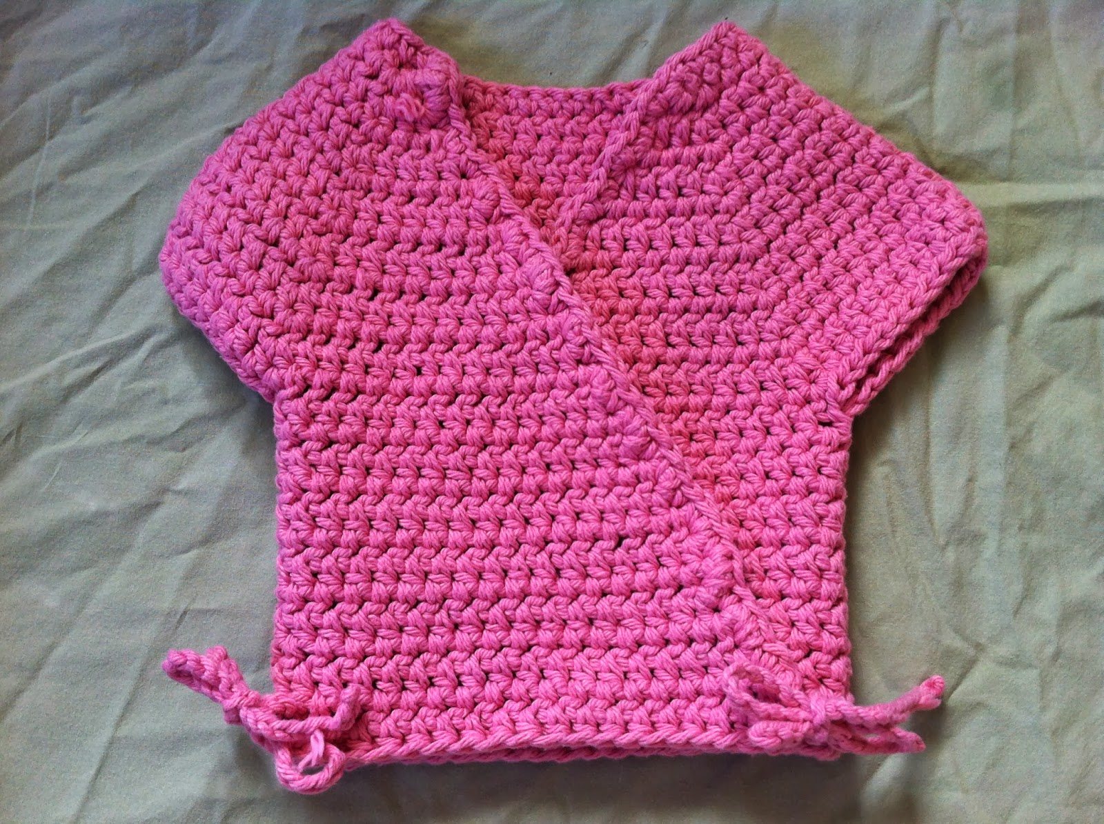 Crochet Newborn Sweater Pattern Crochet Ba Kimono Wrap Cardigan Free Pattern Not My Nanas
